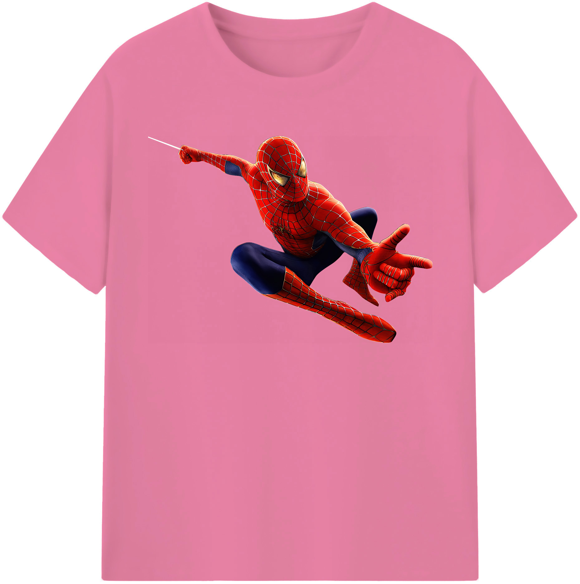 （画像用） Spider Man スパイダーマン 綿100％半袖Tシャツ（フロントプリント）